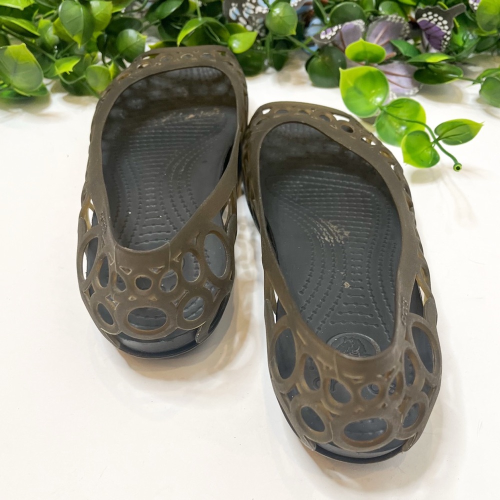 Crocs Adrina Jelly Flat Sandals Size 8 - Picture 4 of 8